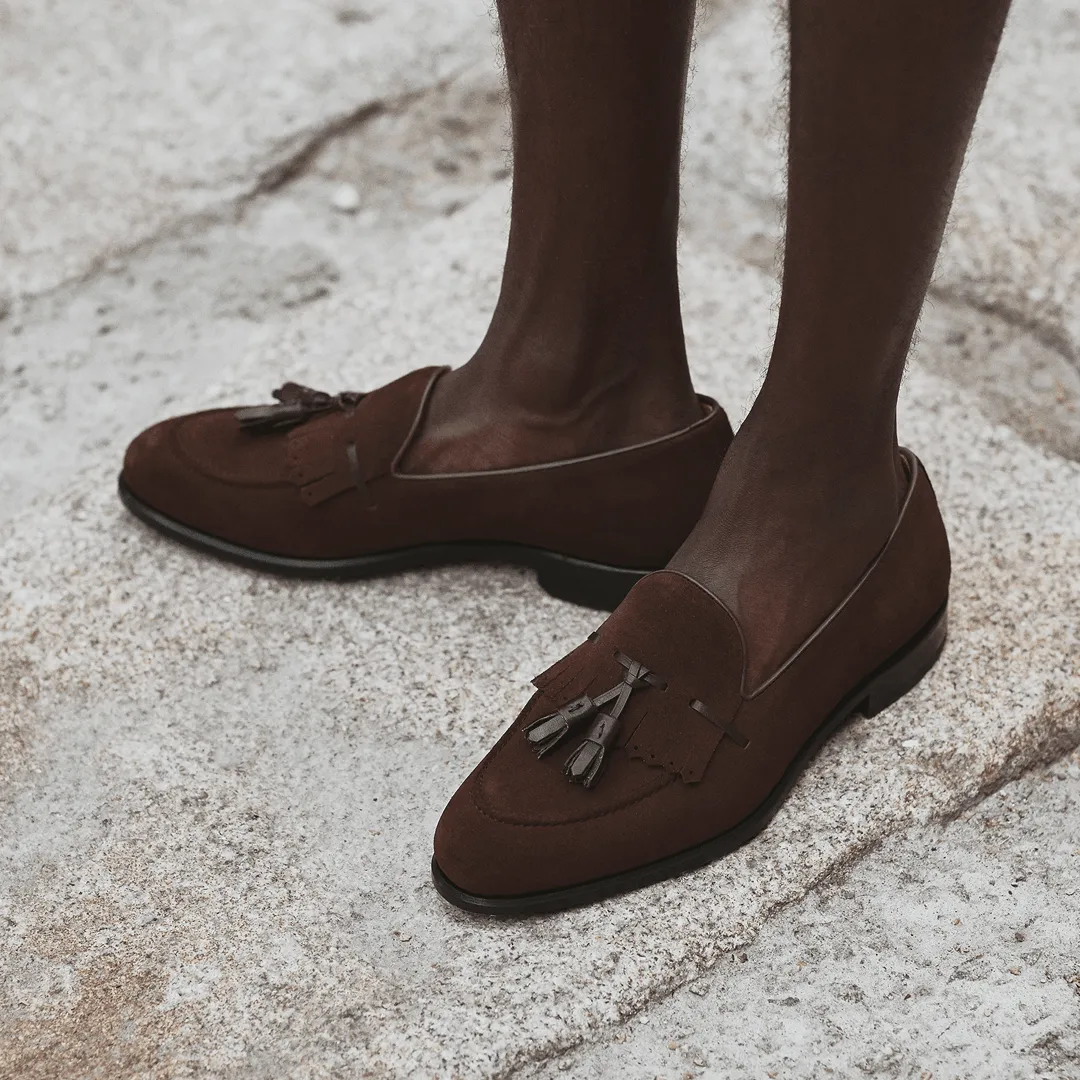 Brown Suede Kiltie Tassel Loafer