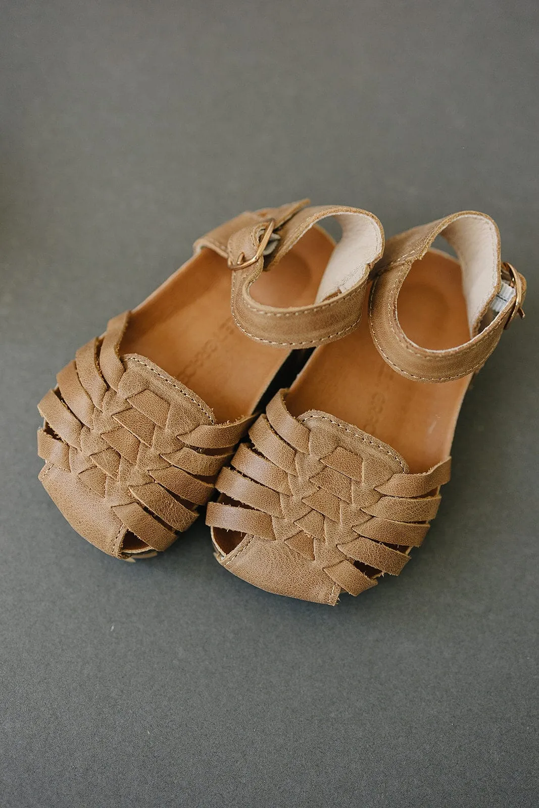 Camel - Woven Sandal - US Size 5-10 - Hard Sole