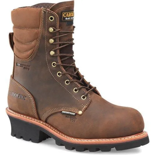 Carolina Men's Hemlock 9" Composite Toe Waterproof 400G Logger Work Boot - CA9834