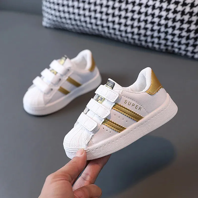 Children's White Non-slip Sneakers