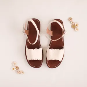 Cream Bella {Women's Leather Sandals}