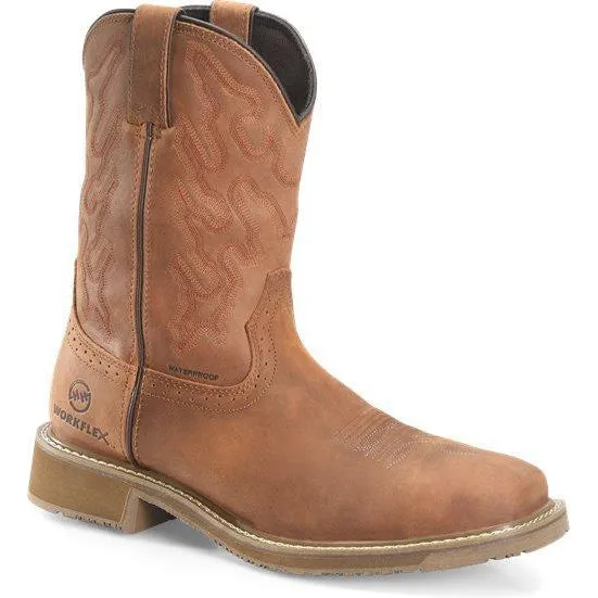 Double H Men's Jacob 10" Composite Toe Waterproof Western Work Boot- Brown- DH5143