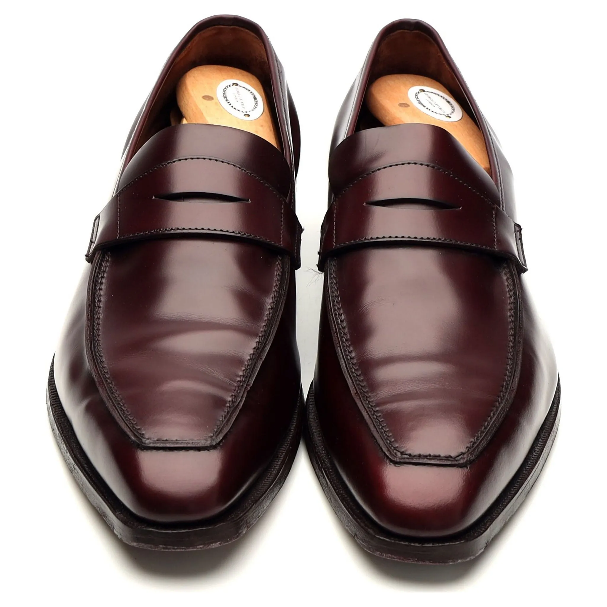 'George' Burgundy Leather Loafer UK 8.5 E