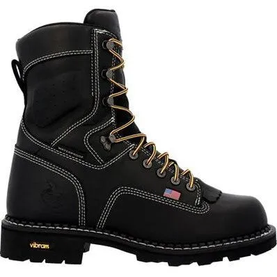 Georgia Men's USA Logger 8" Soft Toe Waterproof Work Boot -Black- GB00603