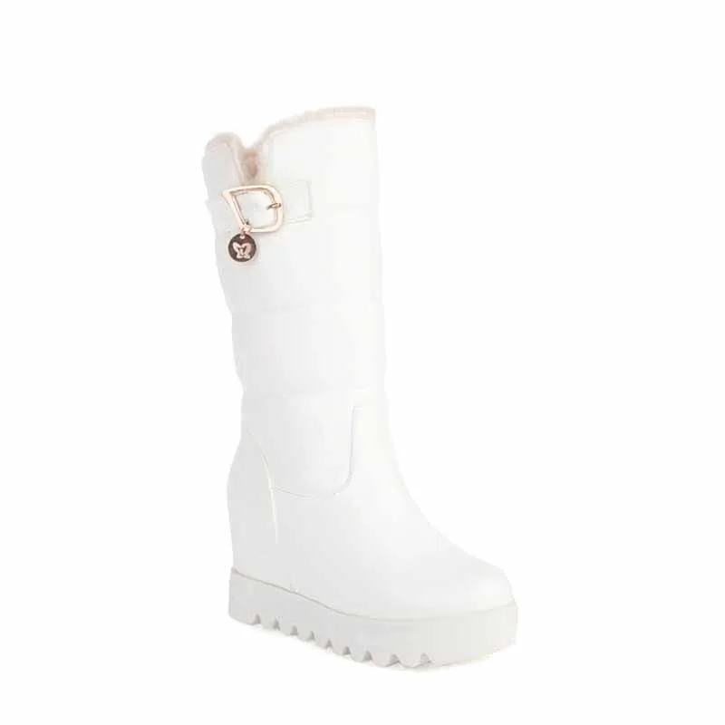 Ladies round toe high tube cotton boots winter bootie