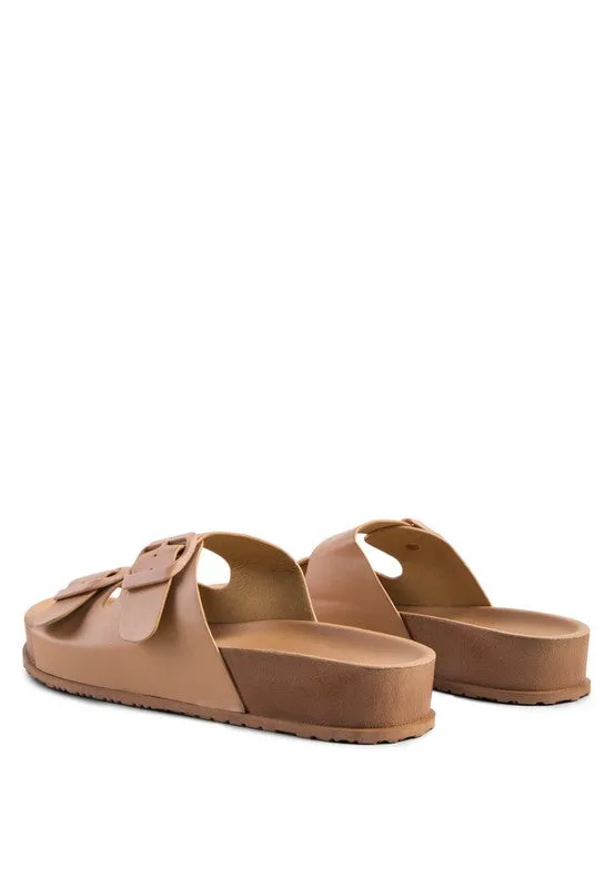 London Rag Minata Platform Buckled Slide Sandal