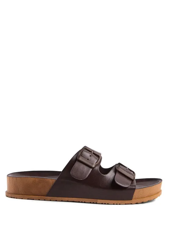 London Rag Minata Platform Buckled Slide Sandal
