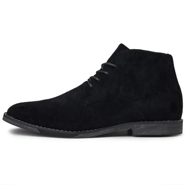 Men High Top Soft Oxfords Male Ankle Snow Boots Spring Autumn Men's Motorcycle Sneakers Big Size 46 Dress Work Business Oxfords