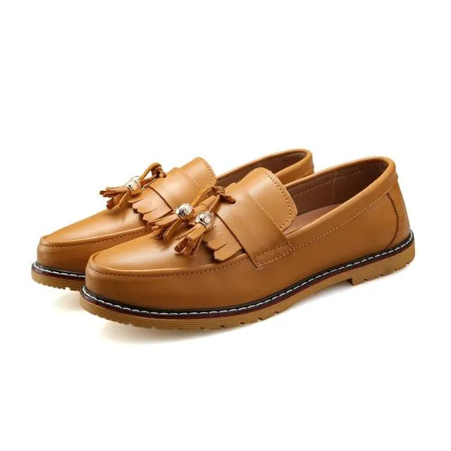Men's Dress Loafers With Tassel Decor