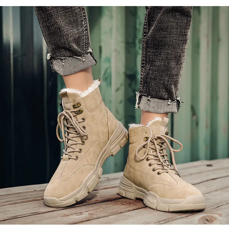 Men's Plush Winter Desert Snow Ankle Boots