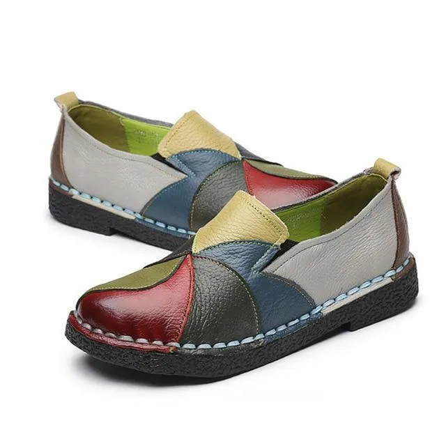 New Women Flats Women Shoes Genuine Leather Shoes