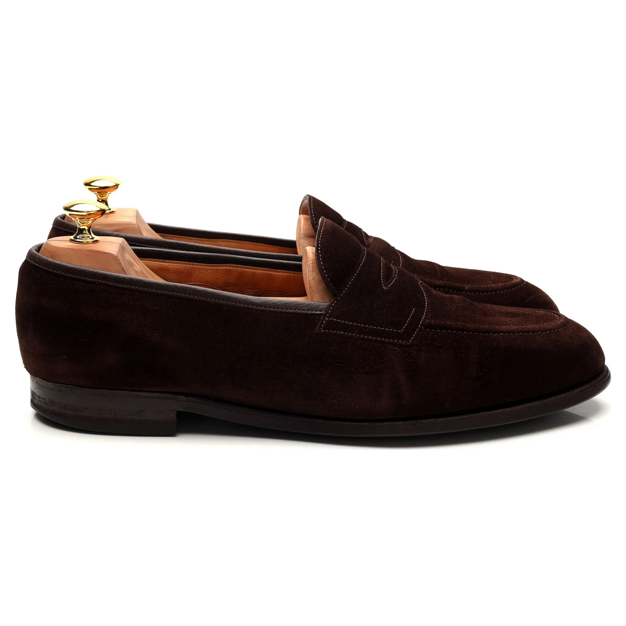 'Piccadilly' Dark Brown Suede Loafers UK 11.5 E