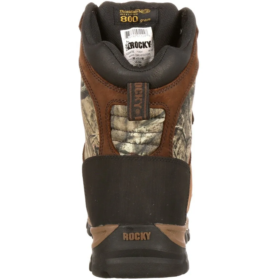 Rocky Men's Core 8" WP 800G Pac Thinsulate Hunt Boot - Mossy Oak - FQ0004755