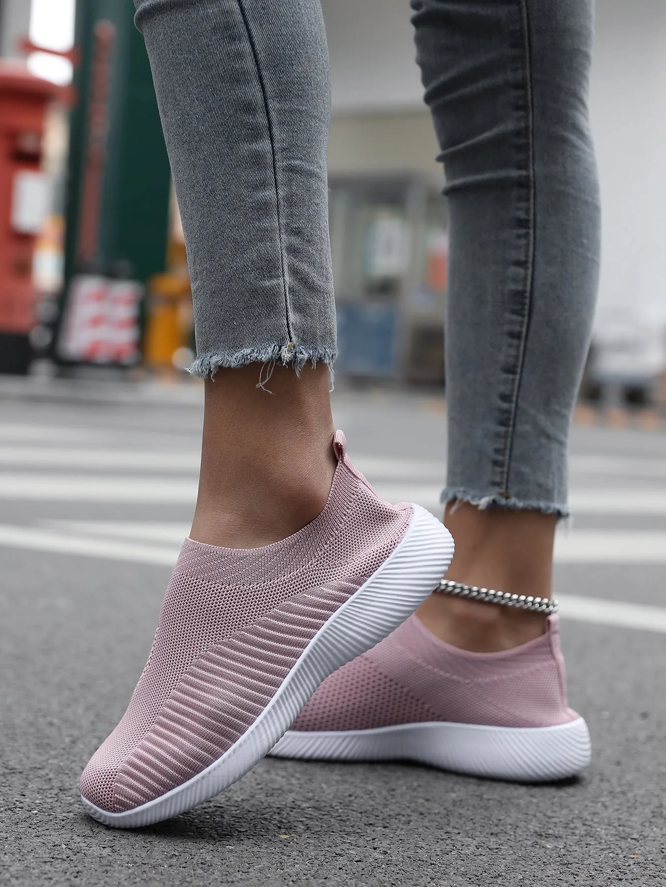 Slip-On Running Fabric Sneakers- FD ⚡