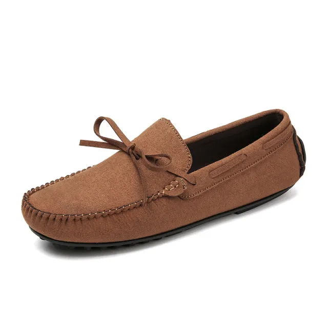 Suede Mens Loafers Luxury Brand Italian Designer Casual Shoes