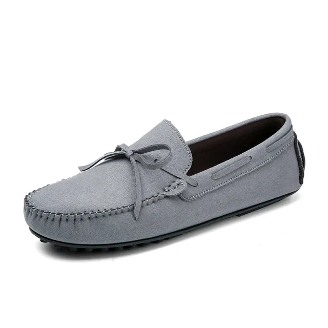 Suede Mens Loafers Luxury Brand Italian Designer Casual Shoes