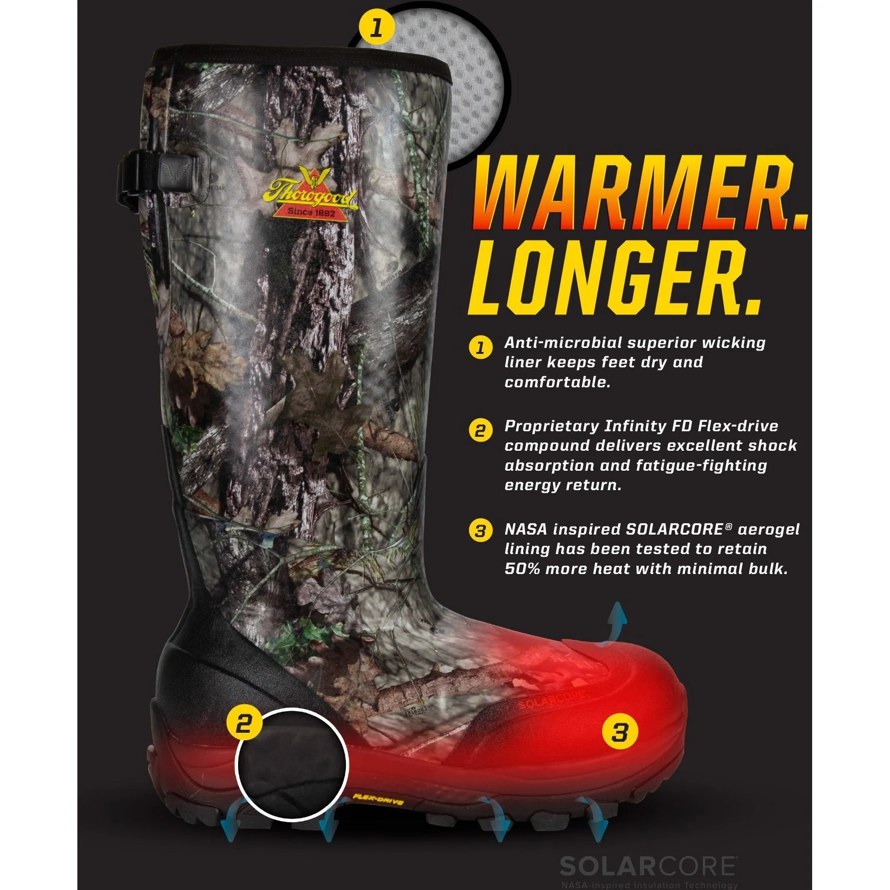 Thorogood Men's Infinity FD 17" Waterproof 800G Ins Rubber Hunt Boot - 867-0108