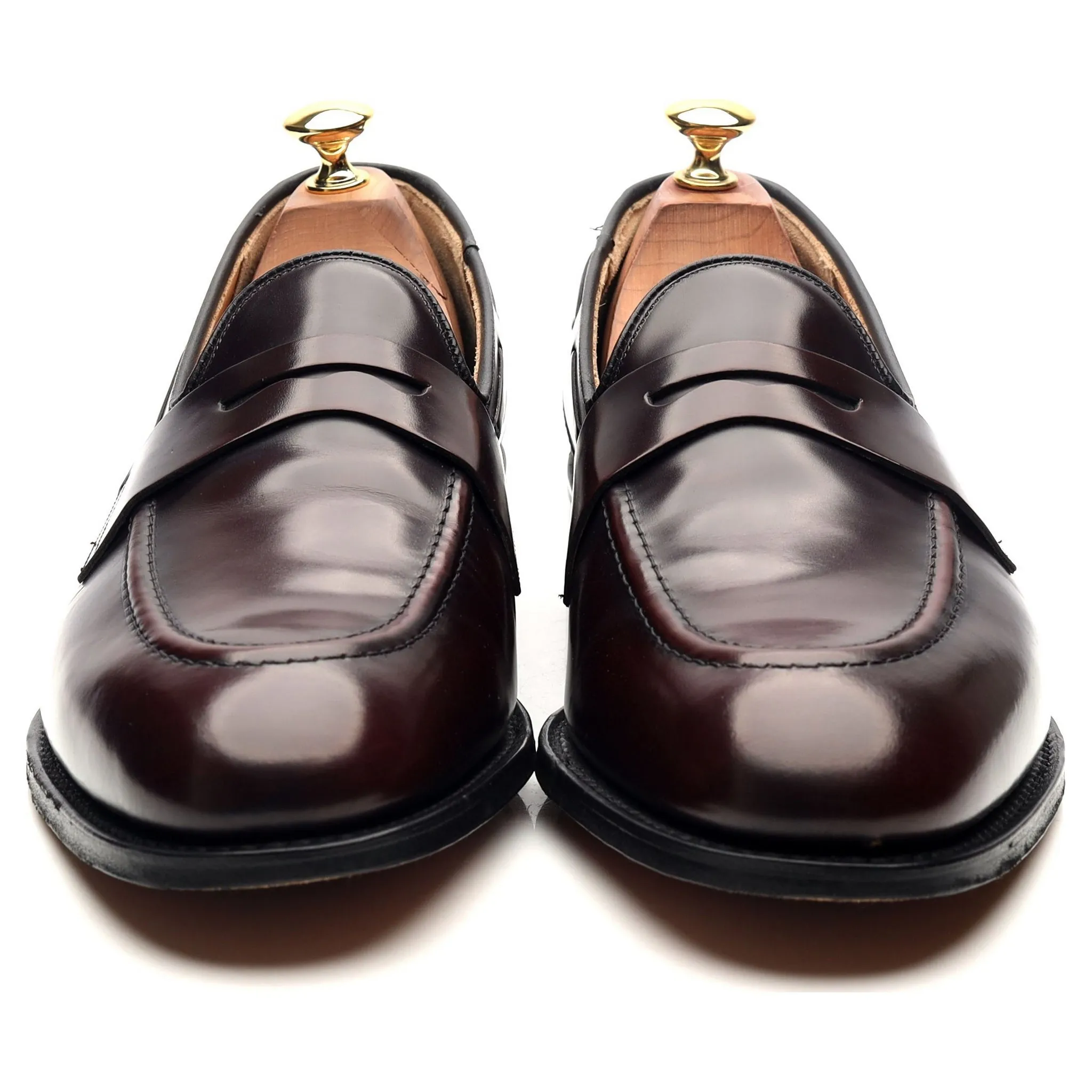 'Widnes' Burgundy Leather Loafers UK 9.5 G