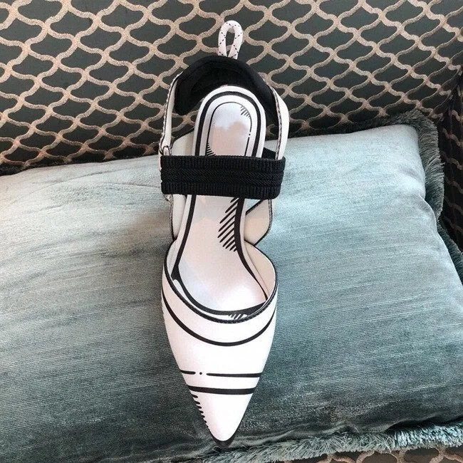Women genuine leather singback slip-on