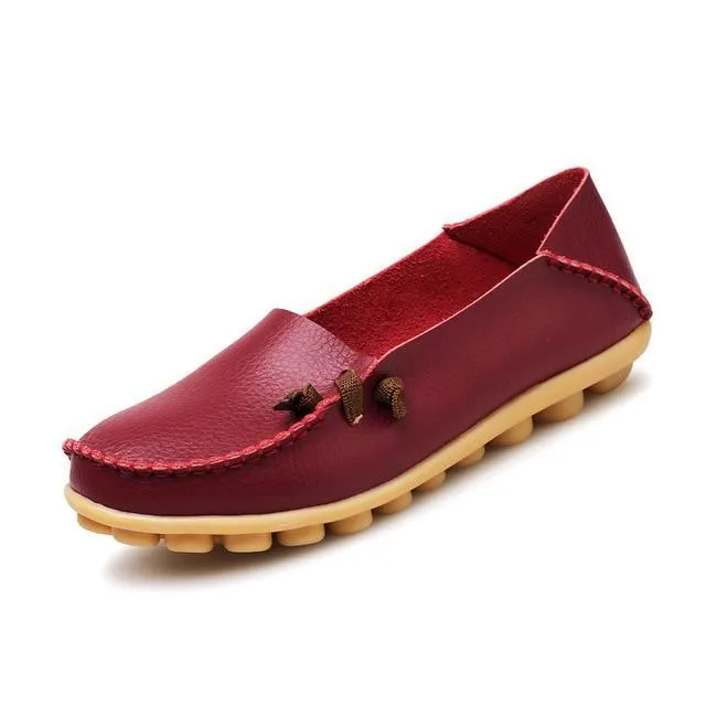 Women Shoes Flats Genuine Leather Loafers Fashion Moccasins Shoes