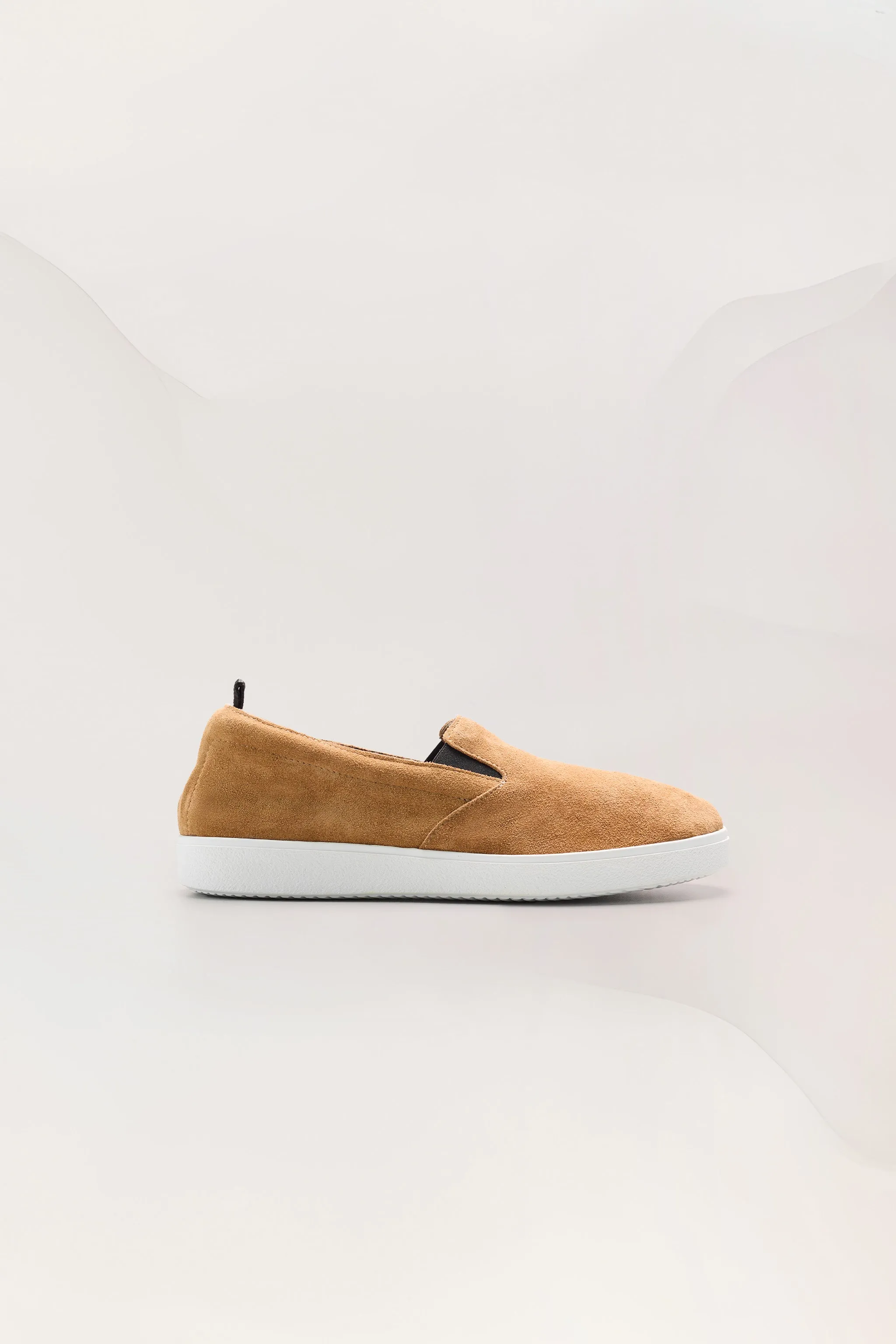 Womens Slip On Sneakers in Noce Suede