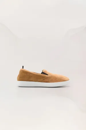 Womens Slip On Sneakers in Noce Suede