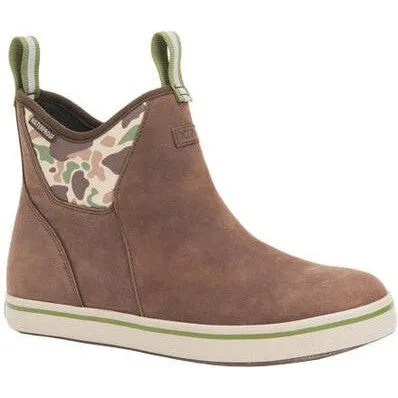 Xtratuf Men's Leather 6" Waterproof Ankle Deck Work Boot -Camo- XALDCAM