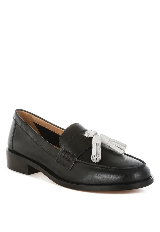 Yelena Real Leather Tassel Loafers